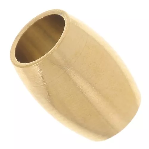 Cuentas con forma de oliva 9x6,5 mm agujero grande - Acero inoxidable 304L Dorado x5