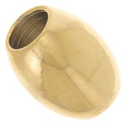 Cuentas con forma de oliva 10x8 mm - Acero inoxidable 304L Dorado x5
