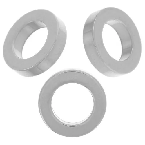 Cuentas arandelas Heishi - disco plano - 10x2,5 mm - acero inoxidable 304L x5