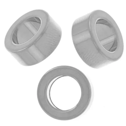 Cuentas arandelas Heishi - disco plano - 10x4,5 mm - acero inoxidable 304L x5