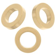 Cuentas arandelas Heishi - disco plano - 10x2.5 mm Acero inoxidable 304L Dorado x5