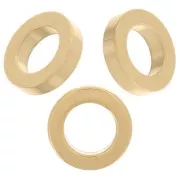 Cuentas arandelas Heishi - disco plano - 10x2.5 mm Acero inoxidable 304L Dorado x5