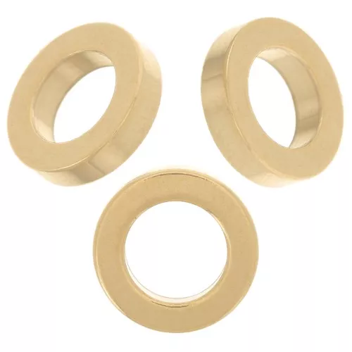Cuentas arandelas Heishi - disco plano - 10x2.5 mm Acero inoxidable 304L Dorado x5
