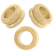Cuentas arandelas agujero grande 10x5 mm - Acero inoxidable 304L Dorado x5
