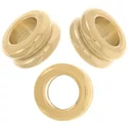 Cuentas arandelas agujero grande 10x5 mm - Acero inoxidable 304L Dorado x5