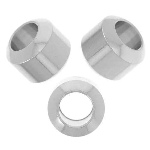 Cuentas tubo - 6x5 mm - Acero inoxidable 304L x5