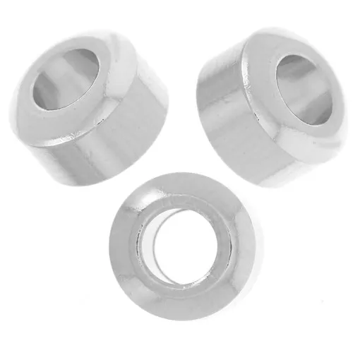 Cuentas tubo - 7x4,5 mm - Acero inoxidable 304L x5