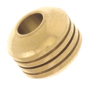 Cuenta arandela a rayas - 6x5 mm - Acero inoxidable 304L Dorado x1