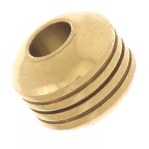 Cuenta arandela a rayas - 6x5 mm - Acero inoxidable 304L Dorado x1