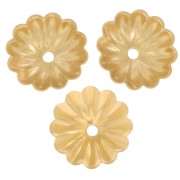 Cuencos florales 10 mm - Acero inoxidable 304L Dorado x6