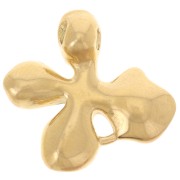 Colgante flor 19x20 mm con resina epoxi - Acero inoxidable 304L Dorado - Blanco - Rosa