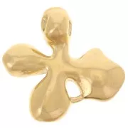 Colgante flor 19x20 mm con resina epoxi - Acero inoxidable 304L Dorado - Blanco - Rosa