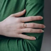 Anillo ovalado calado ajustable 13x10mm - S. 51 a 57 - Acero inoxidable 304L Dorado x1