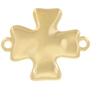 Entrepieza cruz martillada 31x26 mm - Dorado con oro fino x1|raw }}