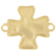 Entrepieza cruz martillada 31x26 mm - Dorado con oro fino x1