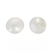 Perlas semi-perforadas redondas de agua dulce 2 mm - Grado AA+ - Blancas x2