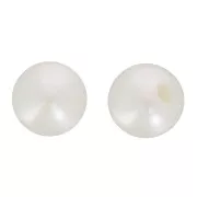 Perlas semi-perforadas redondas de agua dulce 3 mm - Grado AA+ - Blancas x2
