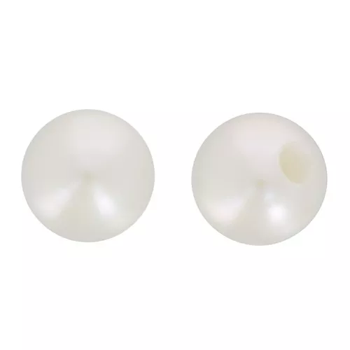 Perlas semi-perforadas redondas de agua dulce 3 mm - Grado AA+ - Blancas x2