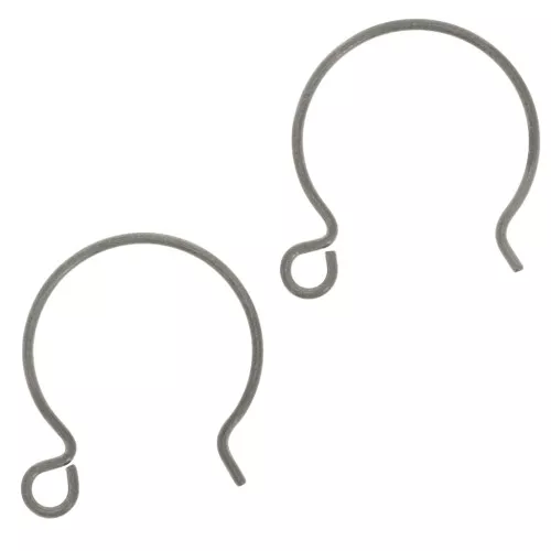 Pendientes redondas 21 mm - Niobio gris x2