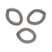 Anillos ovalados abiertos 3,5x2,8x0,6 mm - Plata de ley 925 Rodio negro x10|raw }}