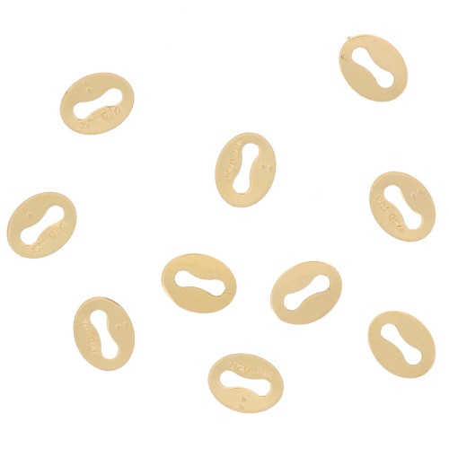Sujeciones ovaladas de 5,5 x 4 mm - Gold filled (oro laminado) x10