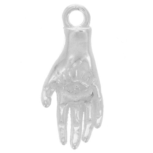 Colgante de mano 18x7 mm - motivo ojo - Plata de Ley 925 x1