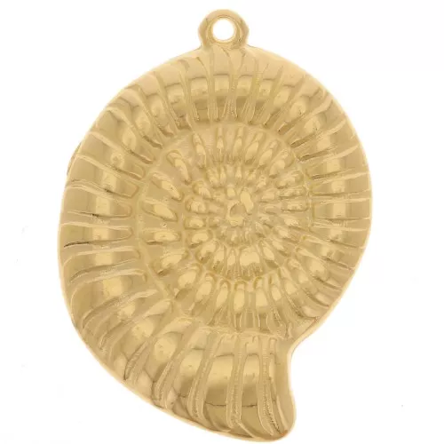 Colgante Concha 29x21 mm - Dorado con oro fino x1