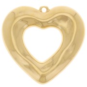 Colgante corazón martillada calada 33x35 mm - Dorado al oro fino x1|raw }}