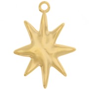 Colgante estrella 36,5x26 mm - Dorado con oro fino x1