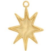 Colgante estrella 36,5x26 mm - Dorado con oro fino x1
