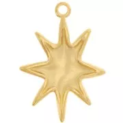 Colgante estrella 36,5x26 mm - Dorado con oro fino x1