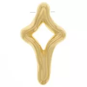 Colgante cruz irregular 36x20 mm - Dorado con oro fino x1