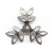 Casquillas hoja plateado x10