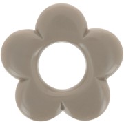 Colgante flor 21 mm en resina opaca - Taupe x1