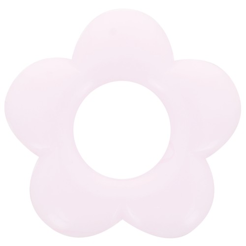 Colgante flor de 21 mm en resina opaca rosa pálido x1
