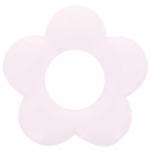 Colgante flor de 21 mm en resina opaca rosa pálido x1
