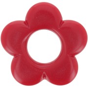 Colgante flor 21 mm en resina opaca - Rojo oscuro x1