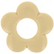 Colgante flor 21 mm en resina opaca - Gamuza x1