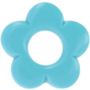 Colgante flor 21 mm en resina opaca - Turquesa x1|raw }}