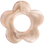 Colgante flor de 21 mm en resina transparente - Mármol marrón nacarado x1|raw }}