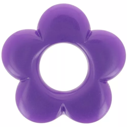 Colgante flor 21 mm en resina opaca - Violeta x1