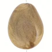 Cuenta plana irregular 25x20 mm en resina opaca - Bronce jaspeado x1