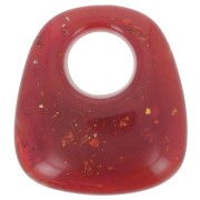 Colgante trapecio de resina opaca 23x21 mm Purpurina de cobre x1