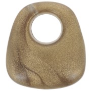 Colgante trapecio de resina opaca 23x21 mm - Bronce jaspeado x1