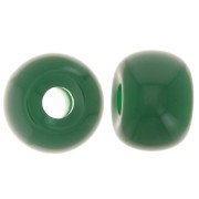 Cuenta arandela agujeros grandes 13x9 mm en resina opaca - Verde Esmeralda x8|raw }}