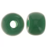 Cuenta arandela agujeros grandes 13x9 mm en resina opaca - Verde Esmeralda x8