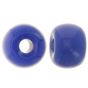 Cuenta arandela agujeros grandes 13x9 mm en resina opaca - Azul duro x8|raw }}