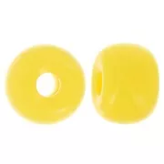 Cuenta arandela agujeros grandes 13x9 mm en resina opaca - Amarillo sol x8