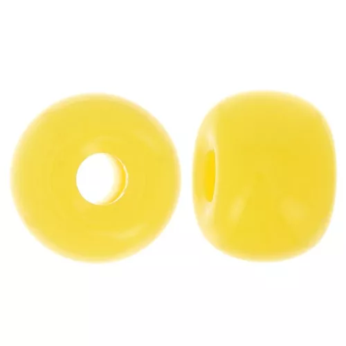 Cuenta arandela agujeros grandes 13x9 mm en resina opaca - Amarillo sol x8