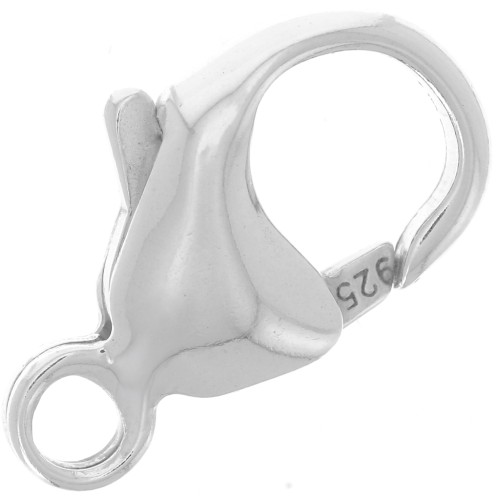 Cierre mosquetón 16 mm - Plateado 925 x1